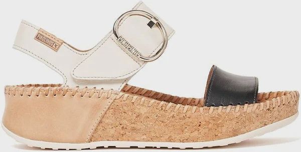 MARINA BLACK WEDGE SANDALS