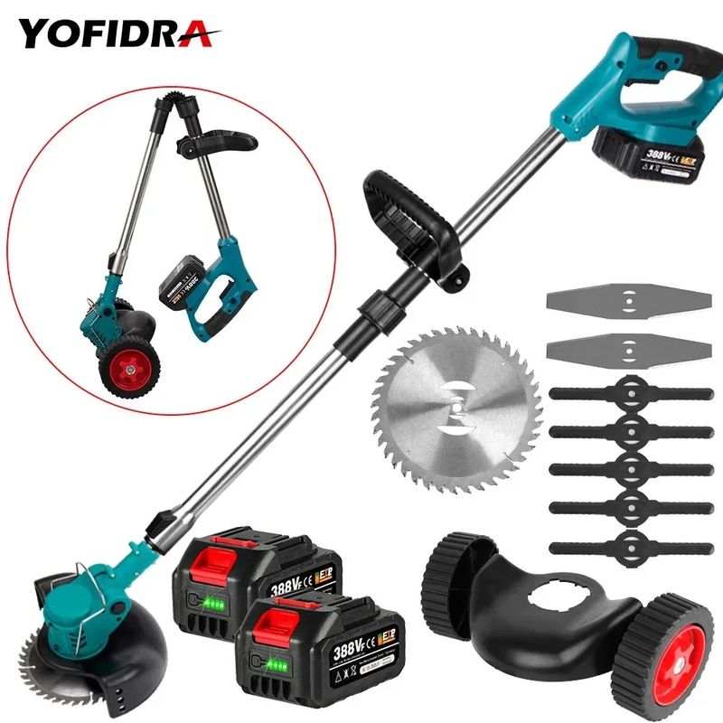 YOFIDRA ELECTRIC LAWN MOWER HANDHELD LENGTH ADJUSTABLE CUTTER