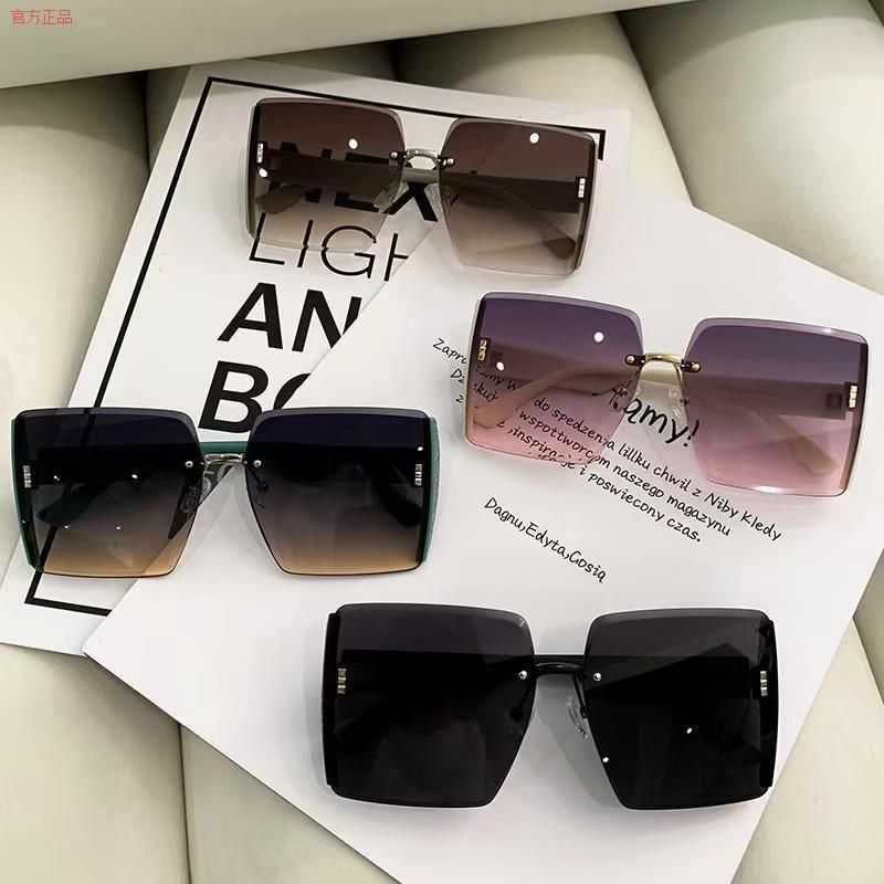 SUN GLASSES FOR WOMEN UV RESISTANT INDIVIDUAL RIMLESS SUNGLASSES