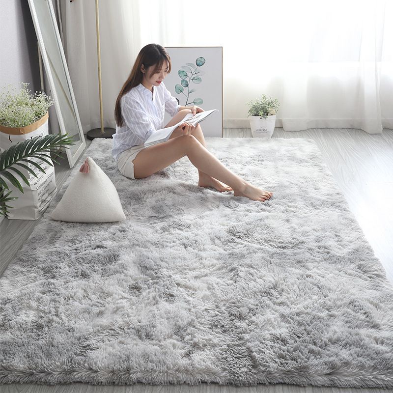 GREY CARPET TIE DYEING PLUSH SOFT CARPETS FOR LIVING ROOM