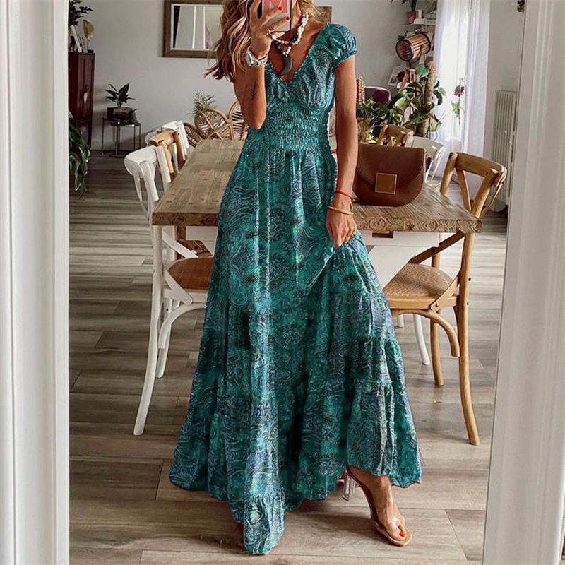 BOHEMIAN BEACH LONG SUMMER DRESS