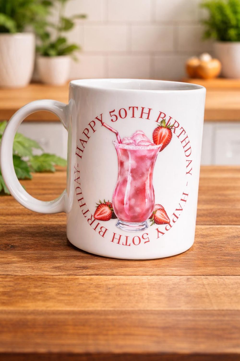 Strawberry Design Birthday Mug