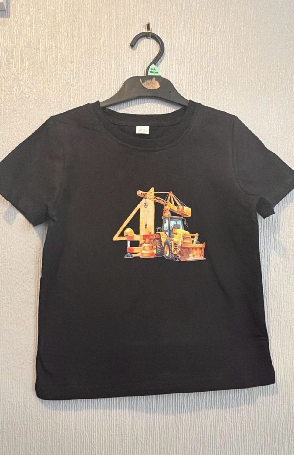 Children's Birthday Construction T-Shirt (available in ages 1 - 9)