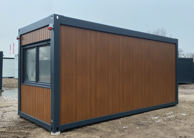 Premium Bürocontainer 6,00 x 2,44 Tür Stirnseitig – Die Container