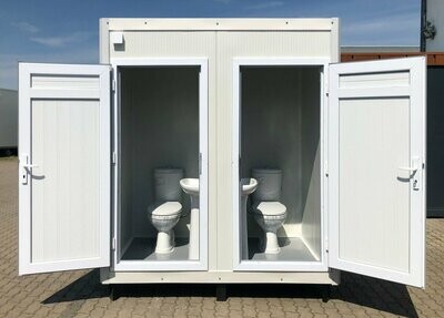 Sanitärcontainer 1,30 x 2,05 m - mit Doppel-WC – Die Container