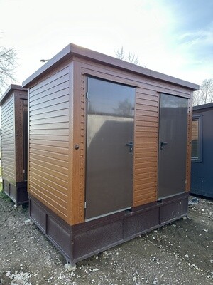 Premium 3,00 x 2,00 m Doppel-WC Container Tank in Holzoptik – Die Container