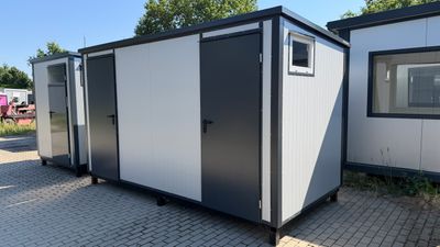4,00 x 2,00 m Doppel-WC und Duschcontainer (Warmwasserboiler) – Die Container