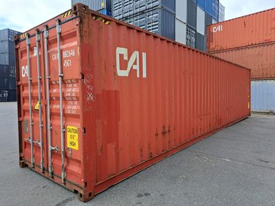 Gebrauchter 40 Fuß Lagercontainer / Seecontainer 12,00 x 2,44 m – Die Container