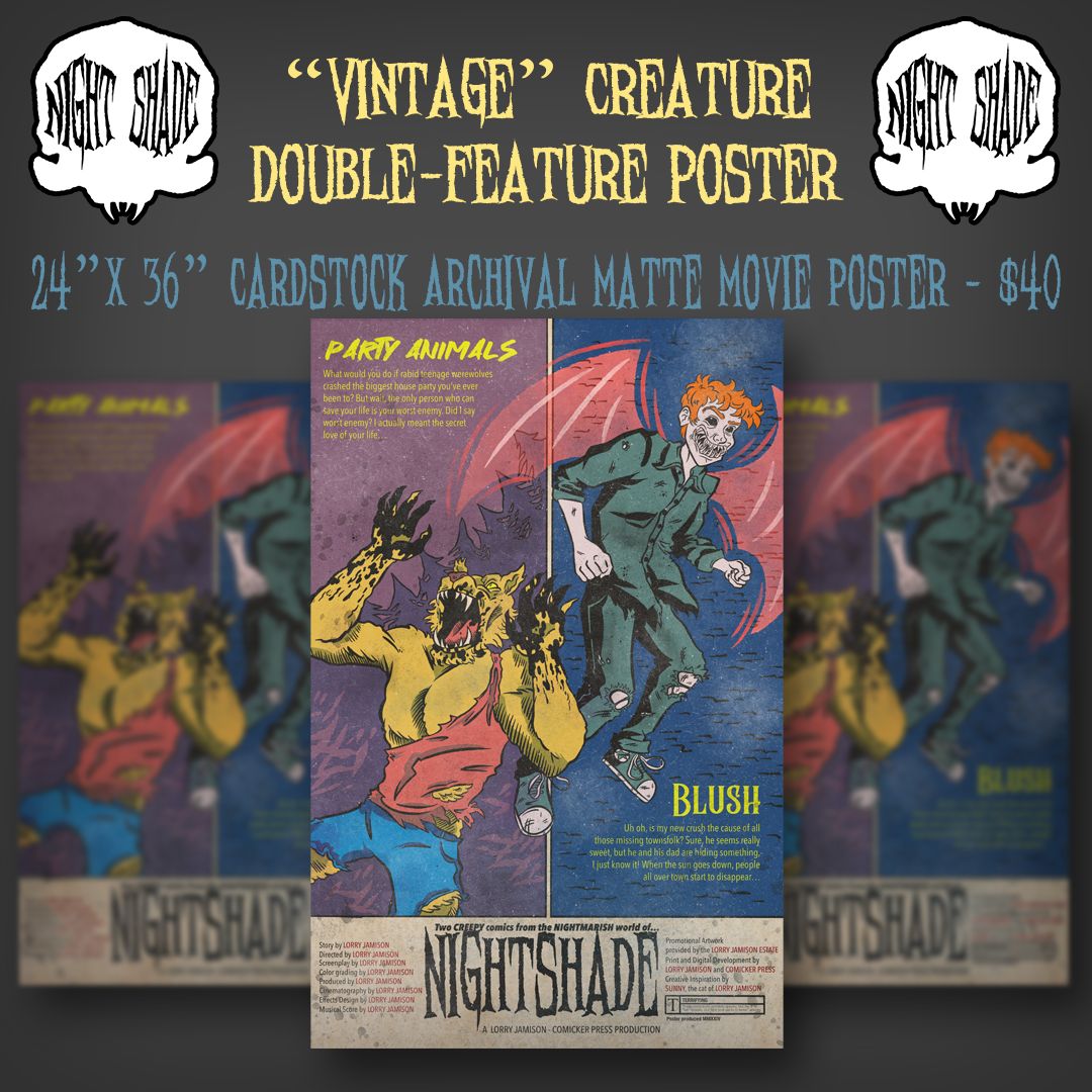 Nightshade &quot;Creature Double-Feature&quot; Vintage Movie Poster