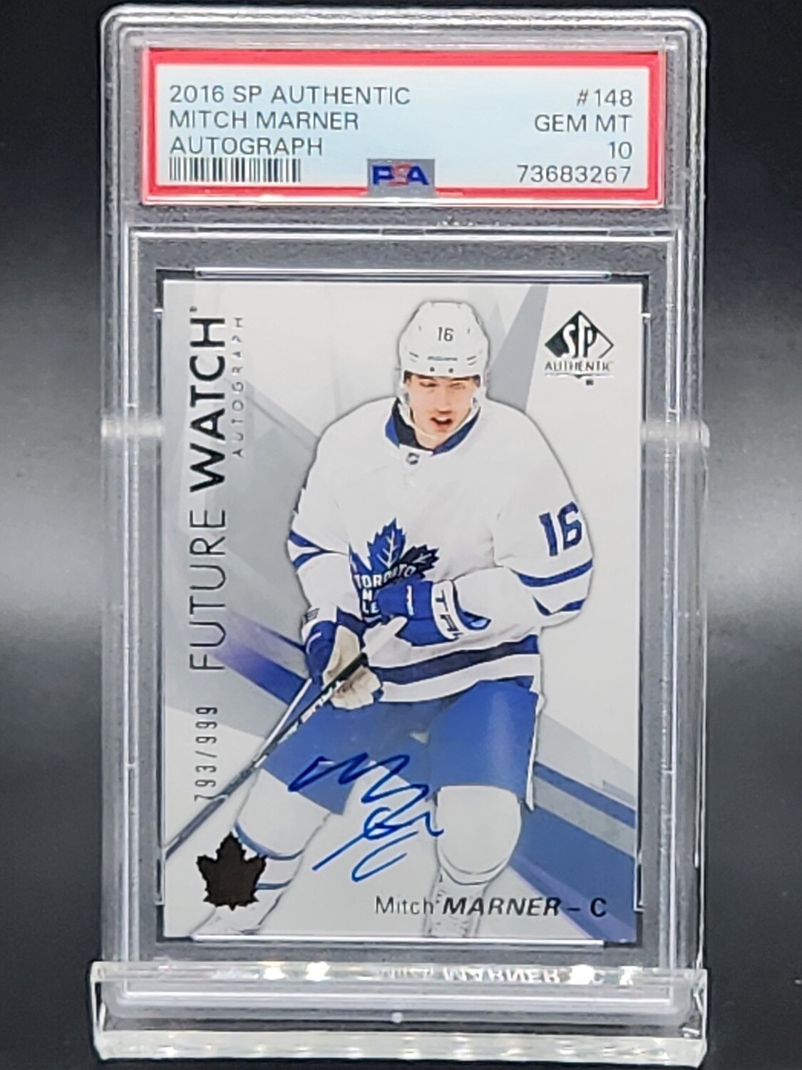 2016 SP Authentic Mitch Marner FWA PSA 10