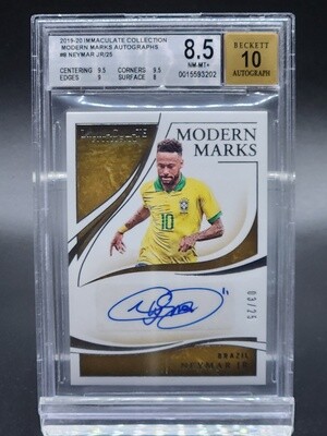 2019-20 Immaculate Collection Modern Marks Autographs #8 Neymar Jr./25