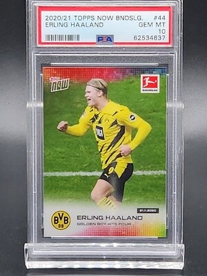 2020-21 Topps Now BNDSLG Erling Haaland PSA 10