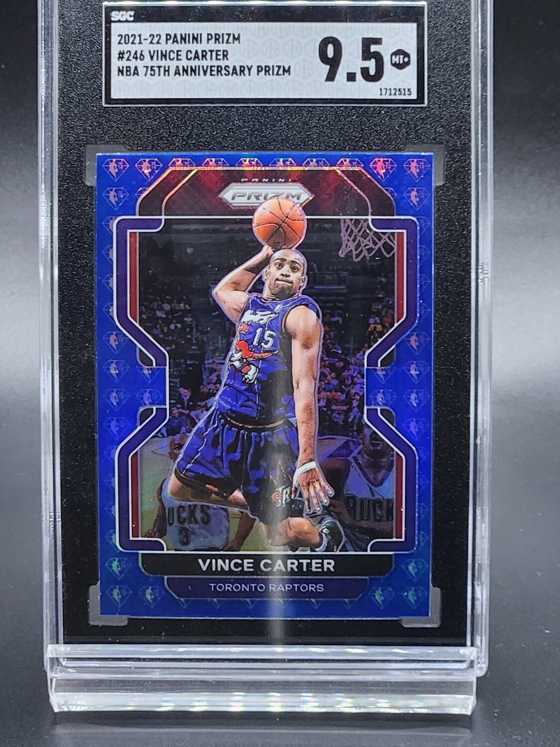2021-22 Panini Prizm Vince Carter 75th Anniversary SGC 9.5