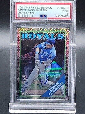 2023 Topps Silver Pack Vinnie Pasquantino Autograph PSA 9