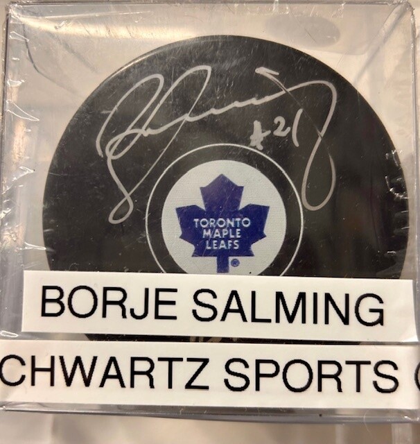 Borje Salming Signed Puck