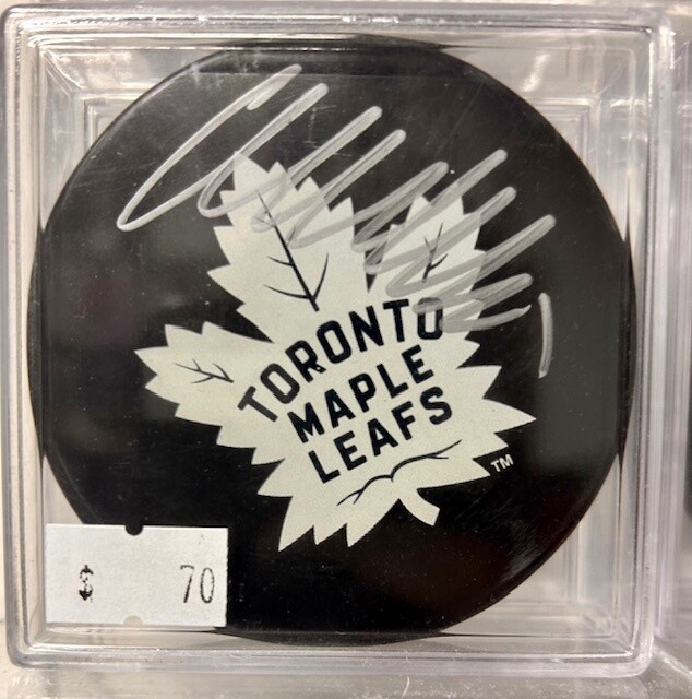 Wendell Clark Signed Puck
