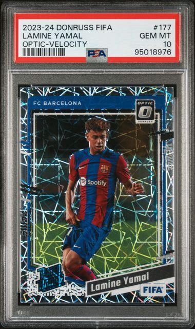 2023-24 Donruss Fifa Lamine Yamal Optic Velocity PSA 10