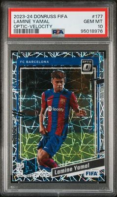 2023-24 Donruss Fifa Lamine Yamal Optic Velocity PSA 10