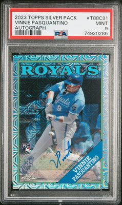 2023 Topps Silver Pack Vinnie Pasquantino Auto PSA 9