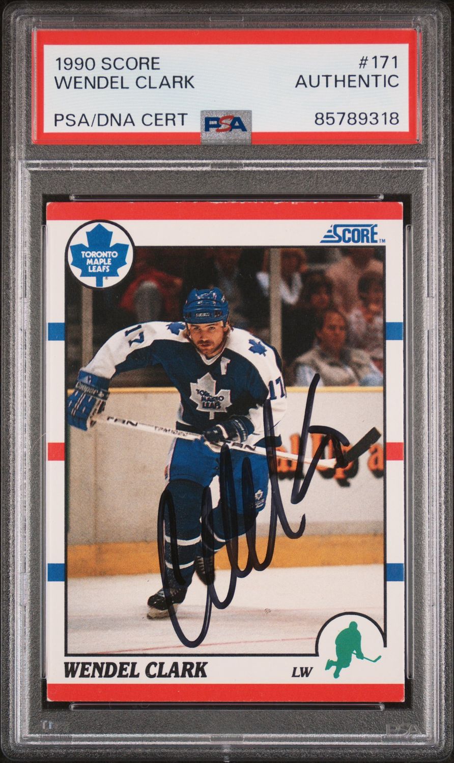 1990 Score Wendel Clark Auto PSA Authentic