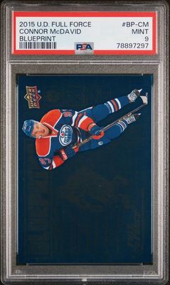 2015 Upper Deck full Force Connor McDavid Blueprint PSA 9 SPECIAL SERIAL NUMBER