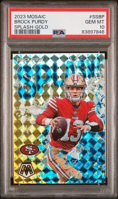 2023 Mosaic Brock Purdy Splash Gold /10 PSA 10