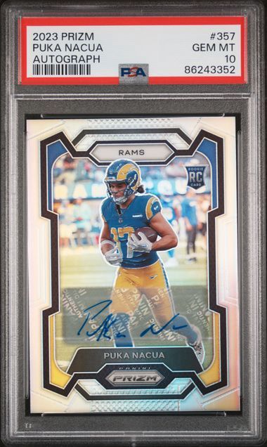 2023 Panini Prizm Puka Nacua Silver Auto PSA 10