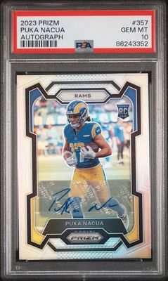 2023 Panini Prizm Puka Nacua Silver Auto PSA 10