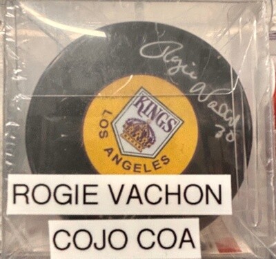 Rogue Vachon Signed Puck
