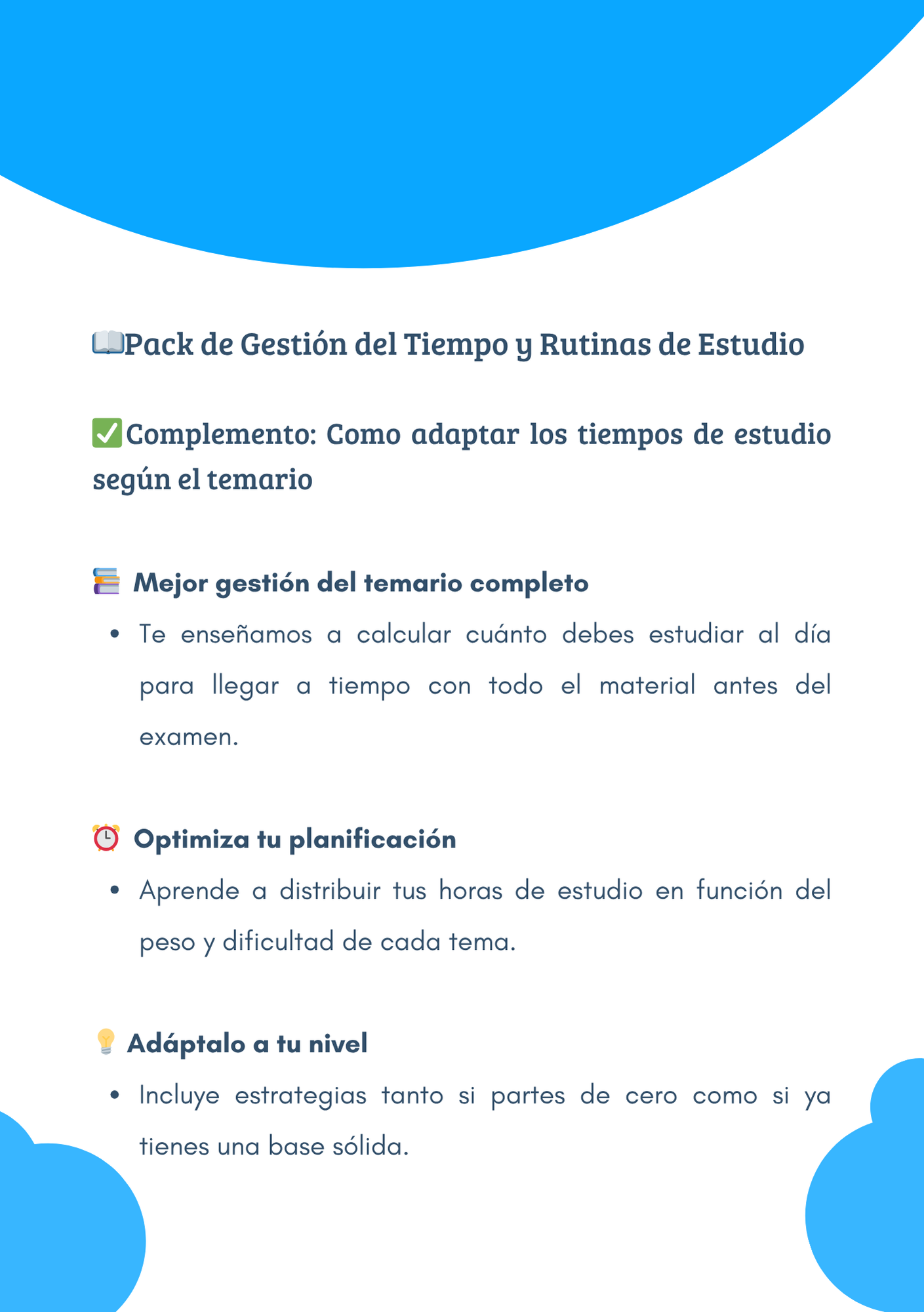 Como adaptar los tiempos de estudio según la materia