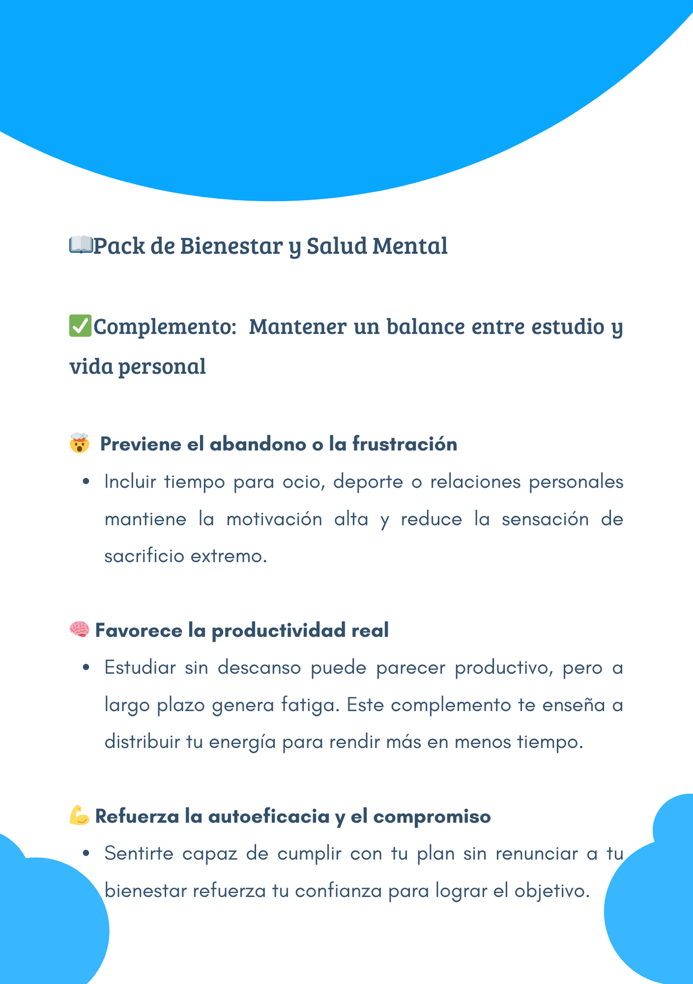 Mantener un balance entre estudio y vida personal