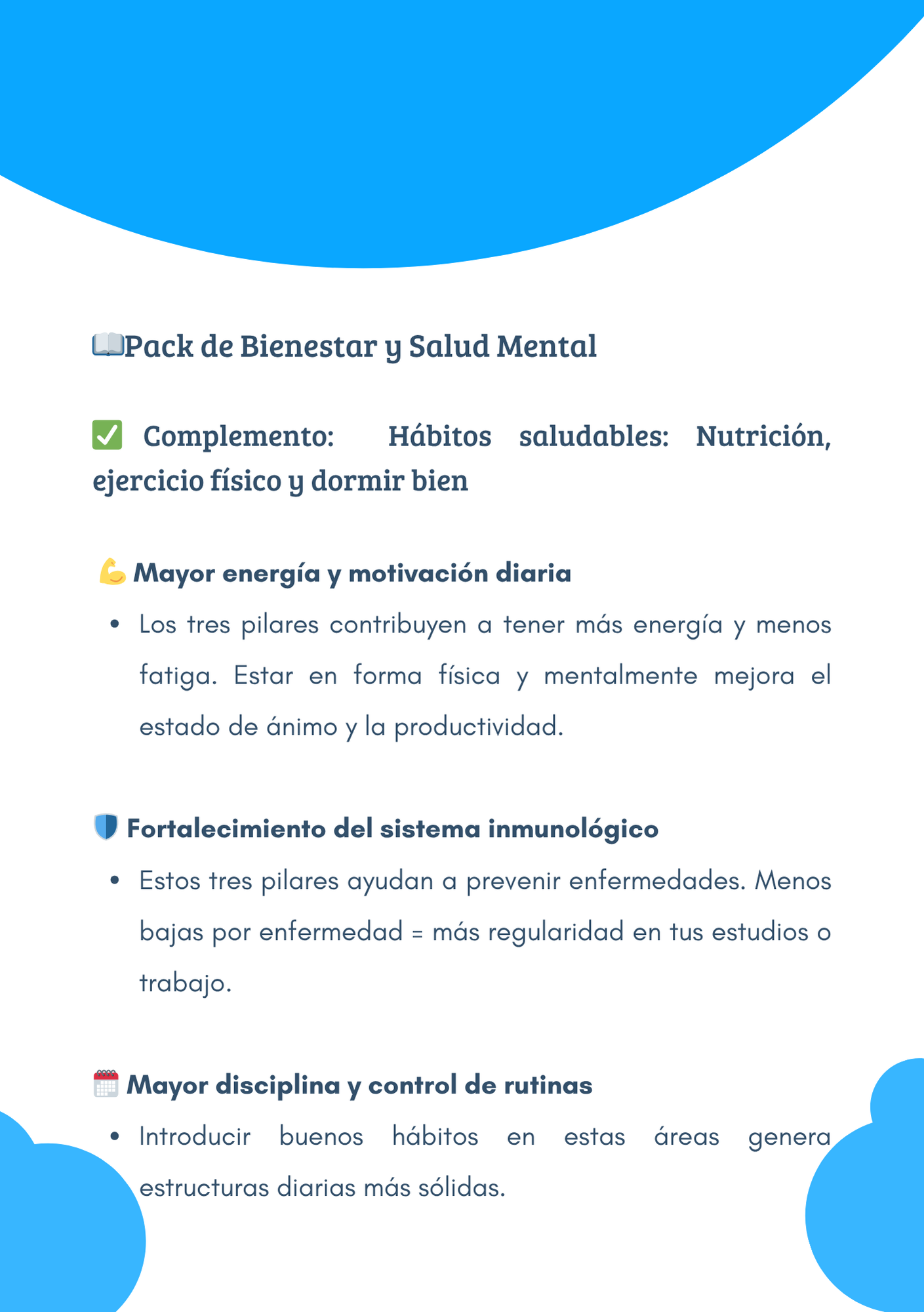 Hábitos saludables: nutrición, ejercicio físico y dormir bien