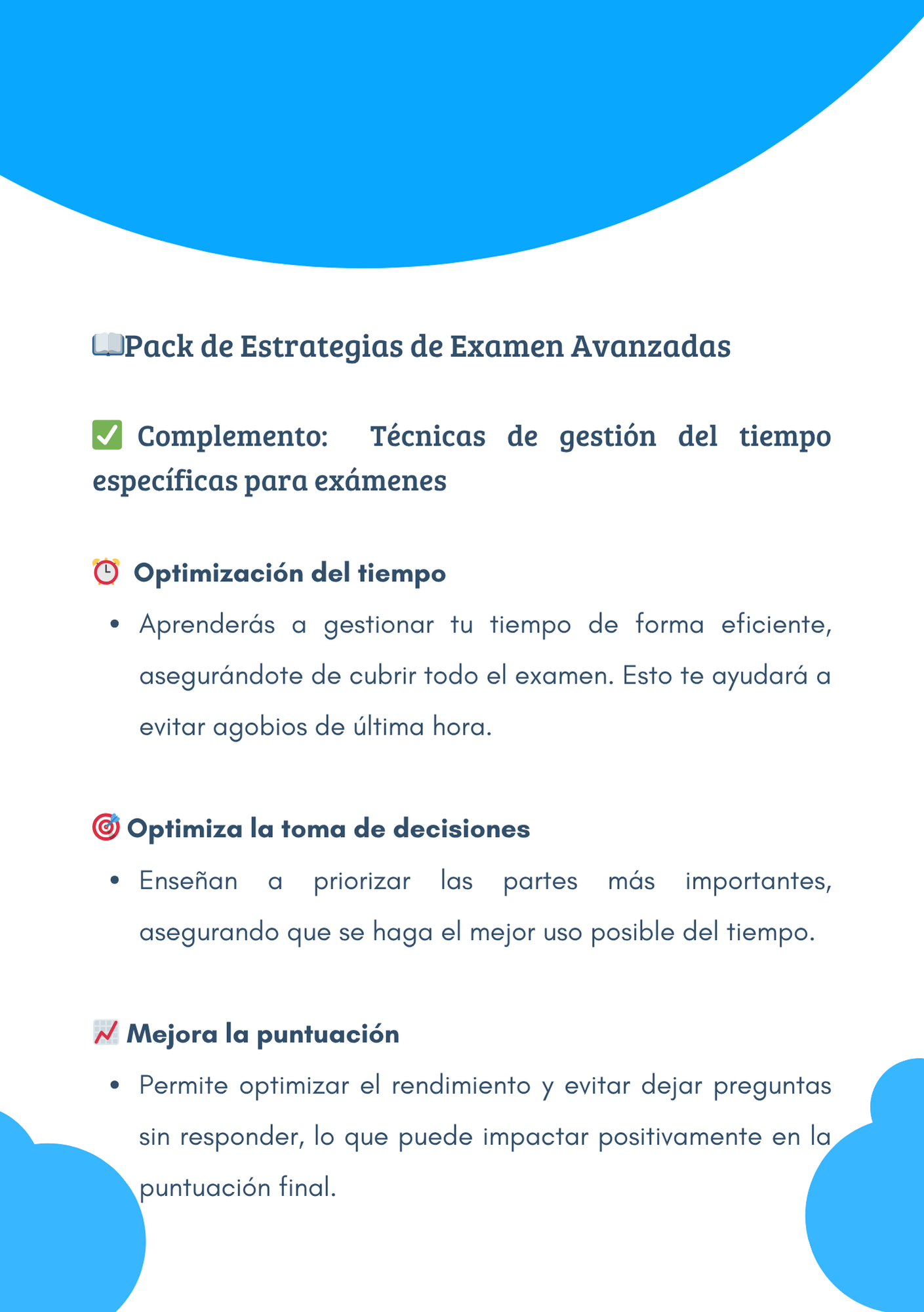 Técnicas de gestión del tiempo específicas para exámenes