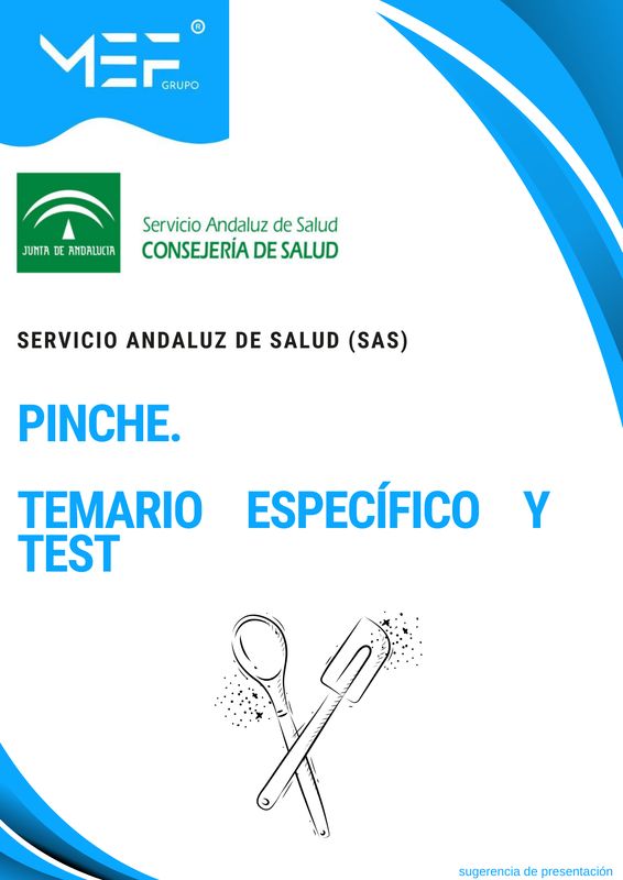 SAS 2025. Pinche del Servicio Andaluz de Salud. Temario Específico y Test