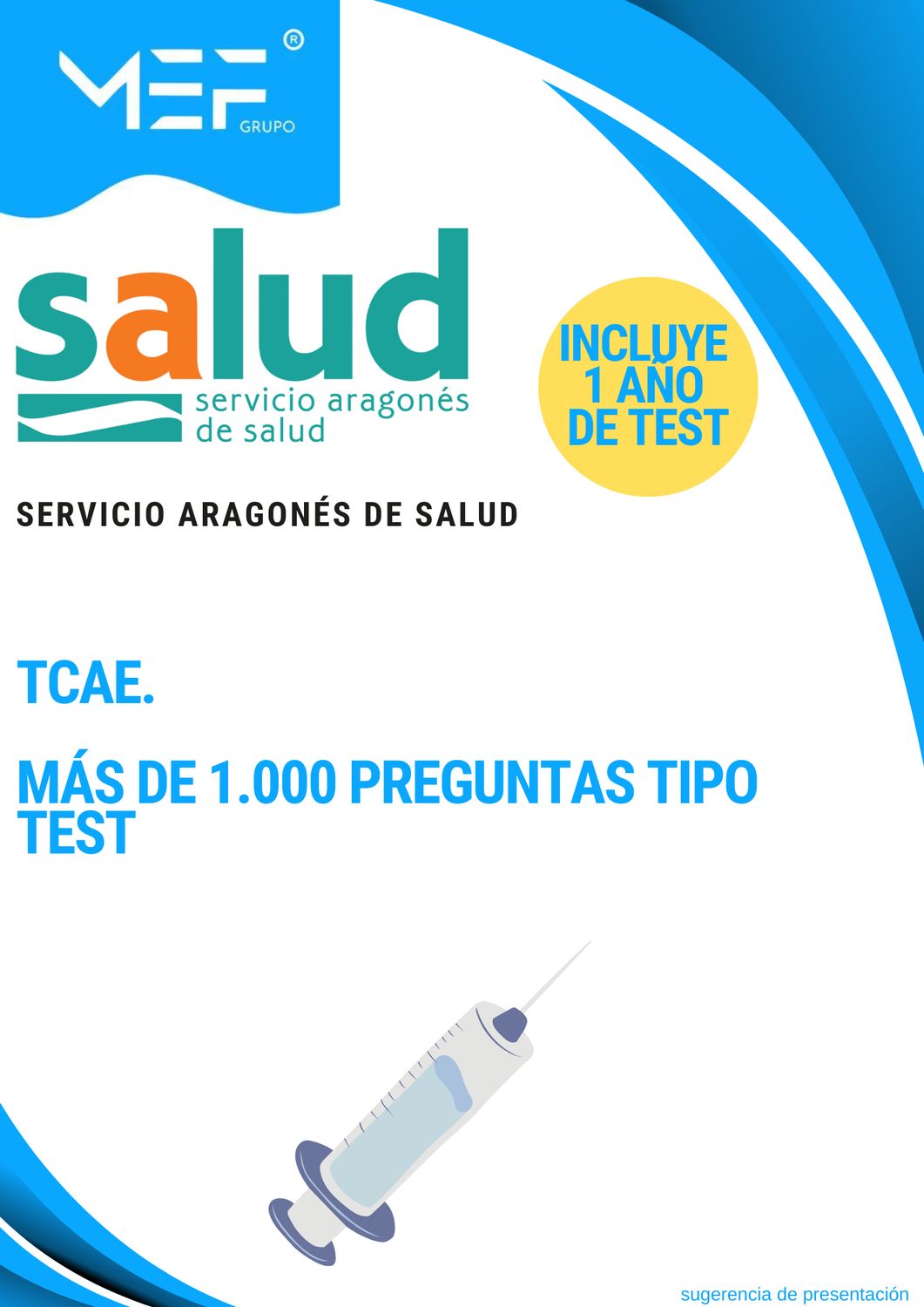 TCAE del Servicio Aragonés de Salud. Más de 1.000 preguntas tipo Test + 1 año de test online gratis.