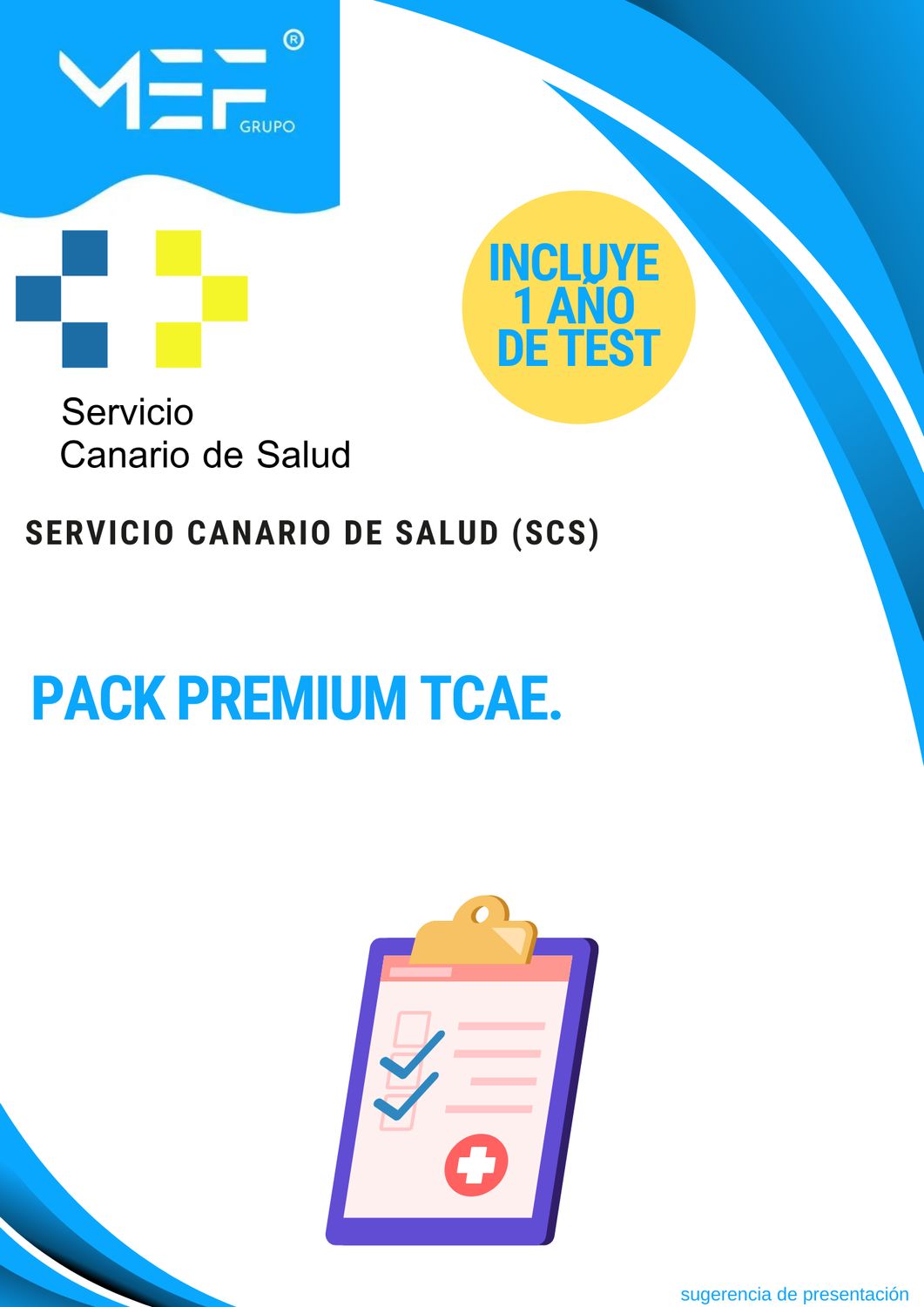 Pack PREMIUM TCAE (Auxiliares de Enfermería) del Servicio Canario de Salud + 1 AÑO de test online gratis.