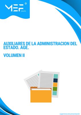 Auxiliares de la Administración del Estado. AGE. Volumen 2