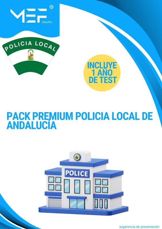 PACK PREMIUM Policía Local de Andalucía + 1 AÑO de test online gratis.
