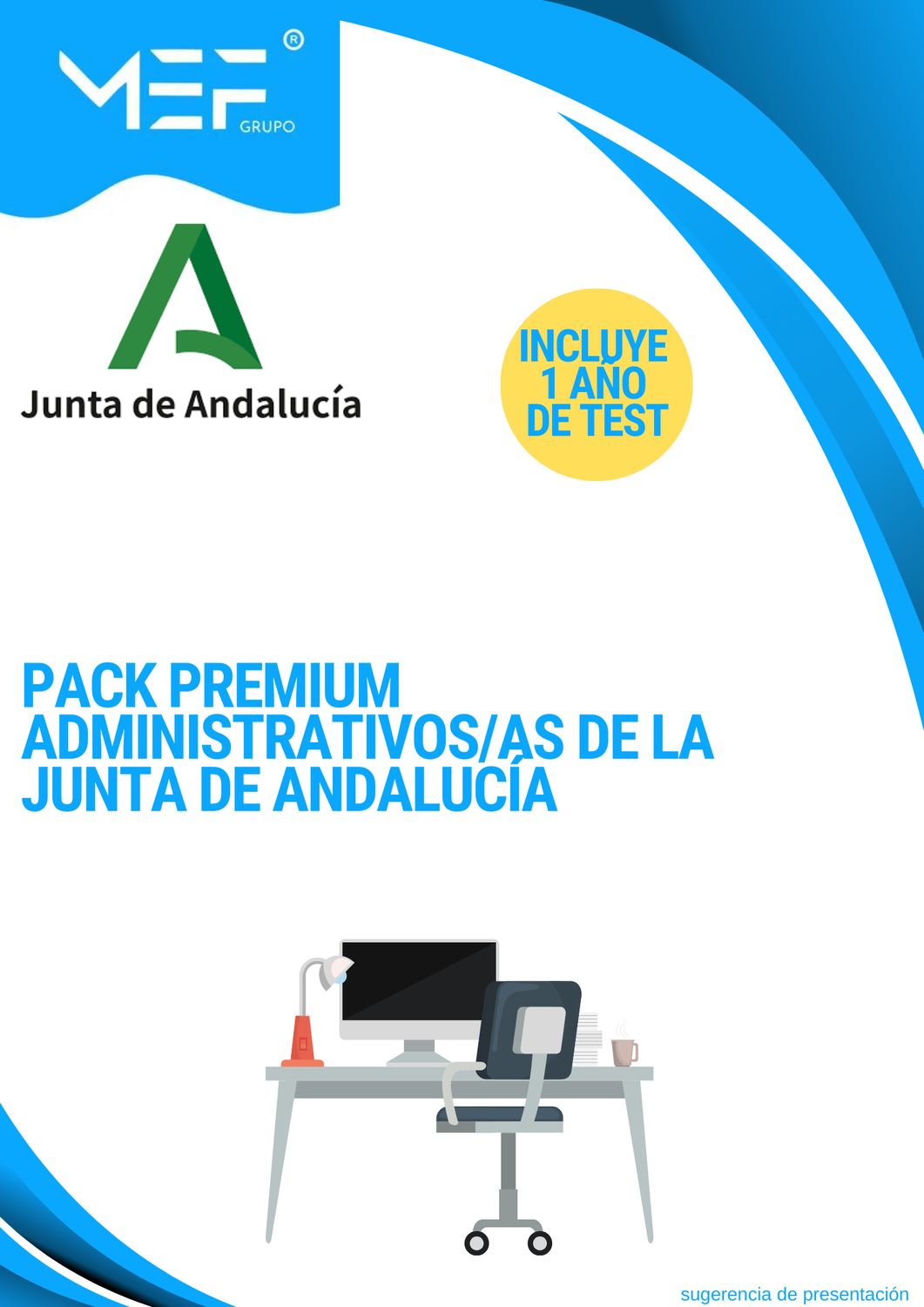 PACK PREMIUM Administrativos de la Junta de Andalucía + 1 AÑO de test gratis con más de 7.000 preguntas del temario oficial.