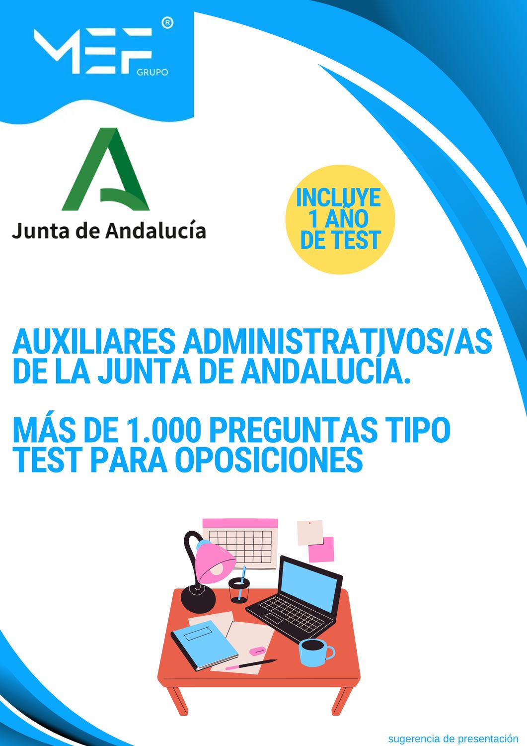 Auxiliares Administrativos Junta de Andalucía. Más de 1.000 preguntas tipo test para oposiciones + 1 año de test online gratis