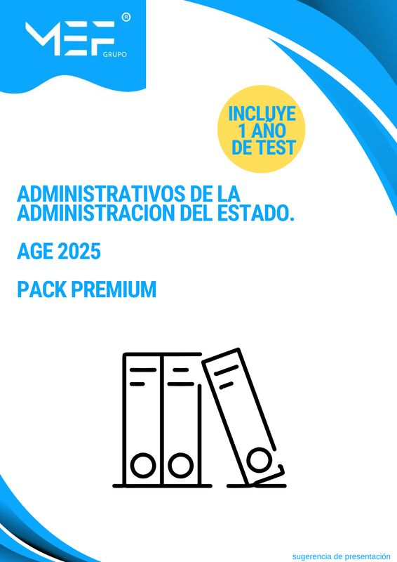 PACK PREMIUM Administrativos de la Administración del Estado AGE + 1 AÑO de test online gratis