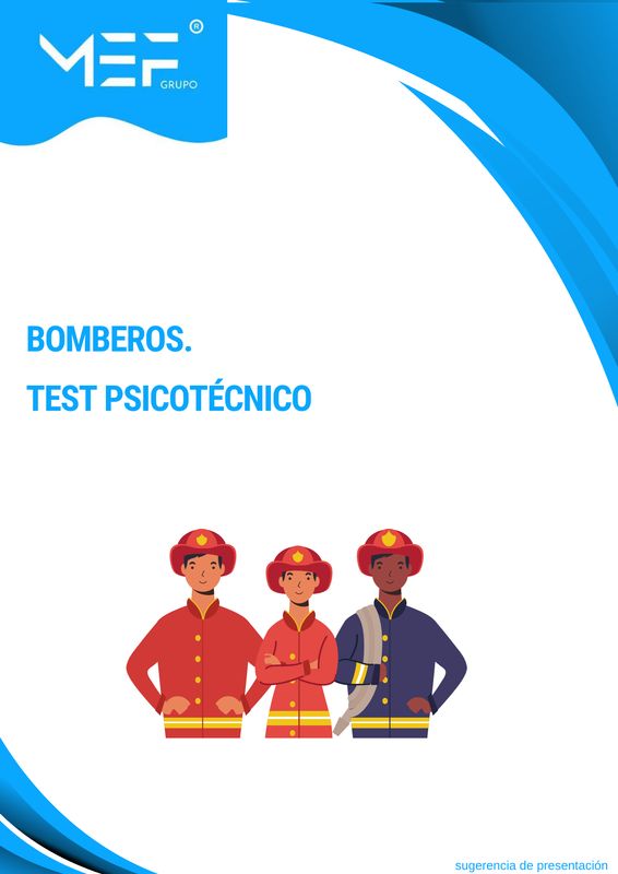 Bomberos. Test Psicotécnico