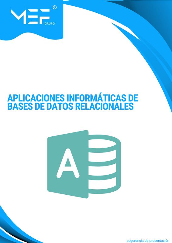 Aplicaciones informáticas de bases de datos relacionales