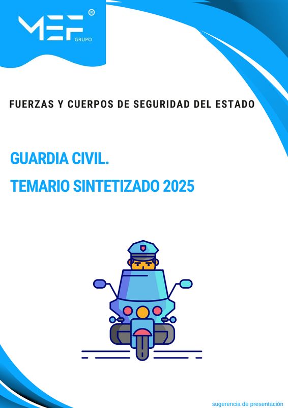 Guardia Civil. Temario SINTETIZADO 2025. Todo el temario oficial en un sólo libro