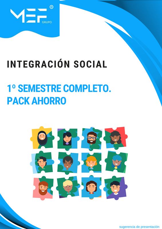 FP OFICIAL A DISTANCIA. Integración Social. 1º Semestre Completo. Pack Ahorro FP OFICIAL A DISTANCIA. Integración Social. 1º Semestre Completo. Pack Ahorro