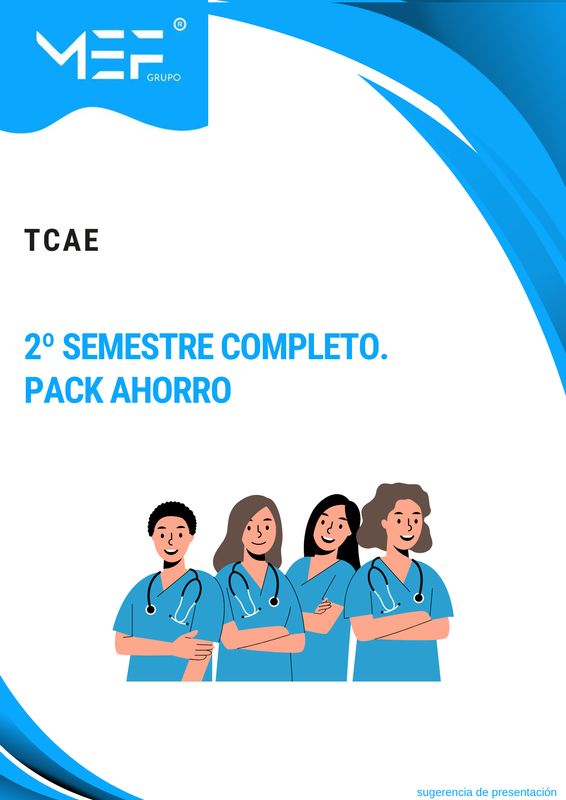 FP OFICIAL A DISTANCIA. TCAE. 2º Semestre Completo. Pack Ahorro