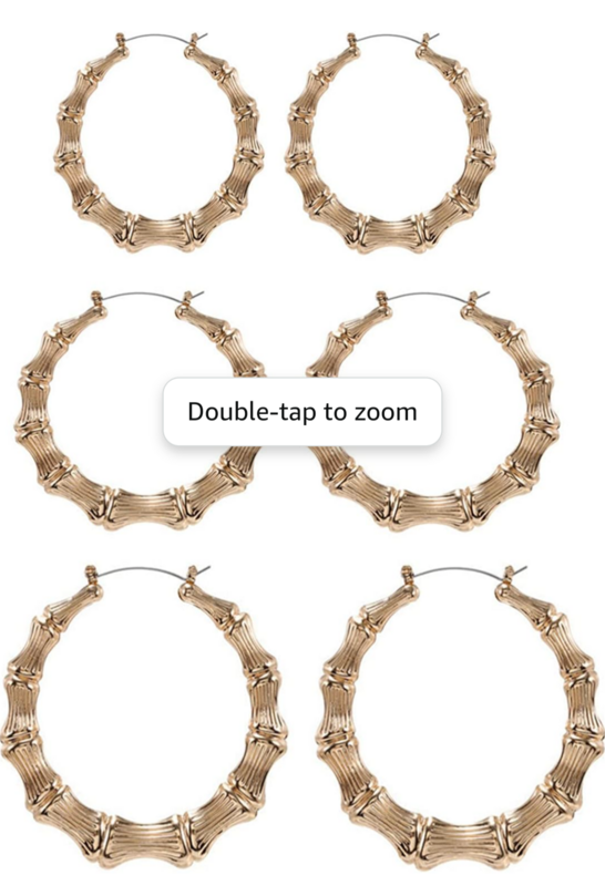 Round Hoop Bamboo Earrings