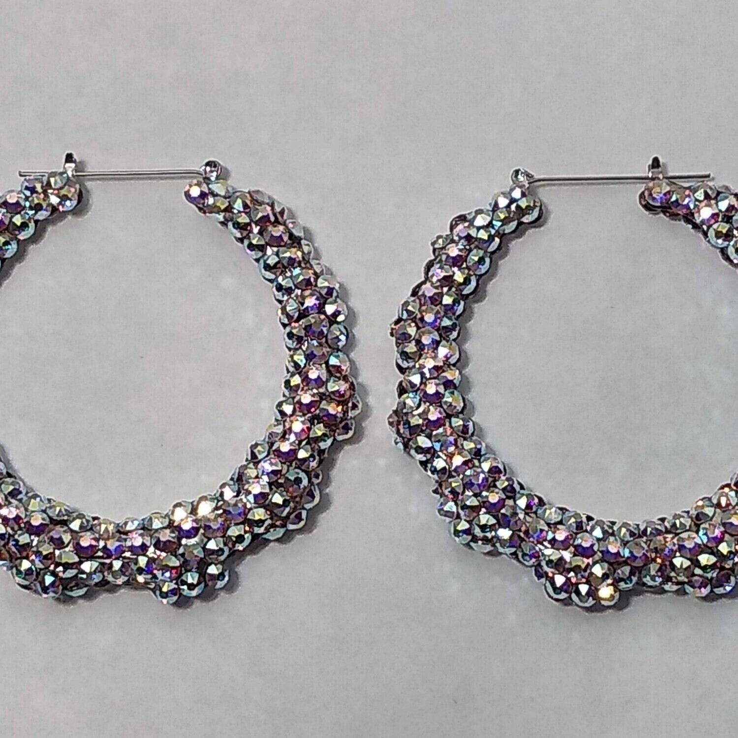 Custom Bamboo Earrings made with Swarovski Elements