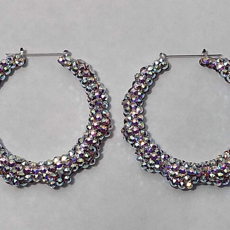 Custom Bamboo Earrings made with Swarovski Elements