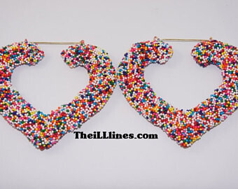 Custom Candy Sprinkle Bamboo Earrings